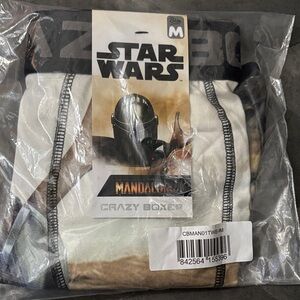 Star Wars Mandalorian Crazy Boxer Briefs - Black and White